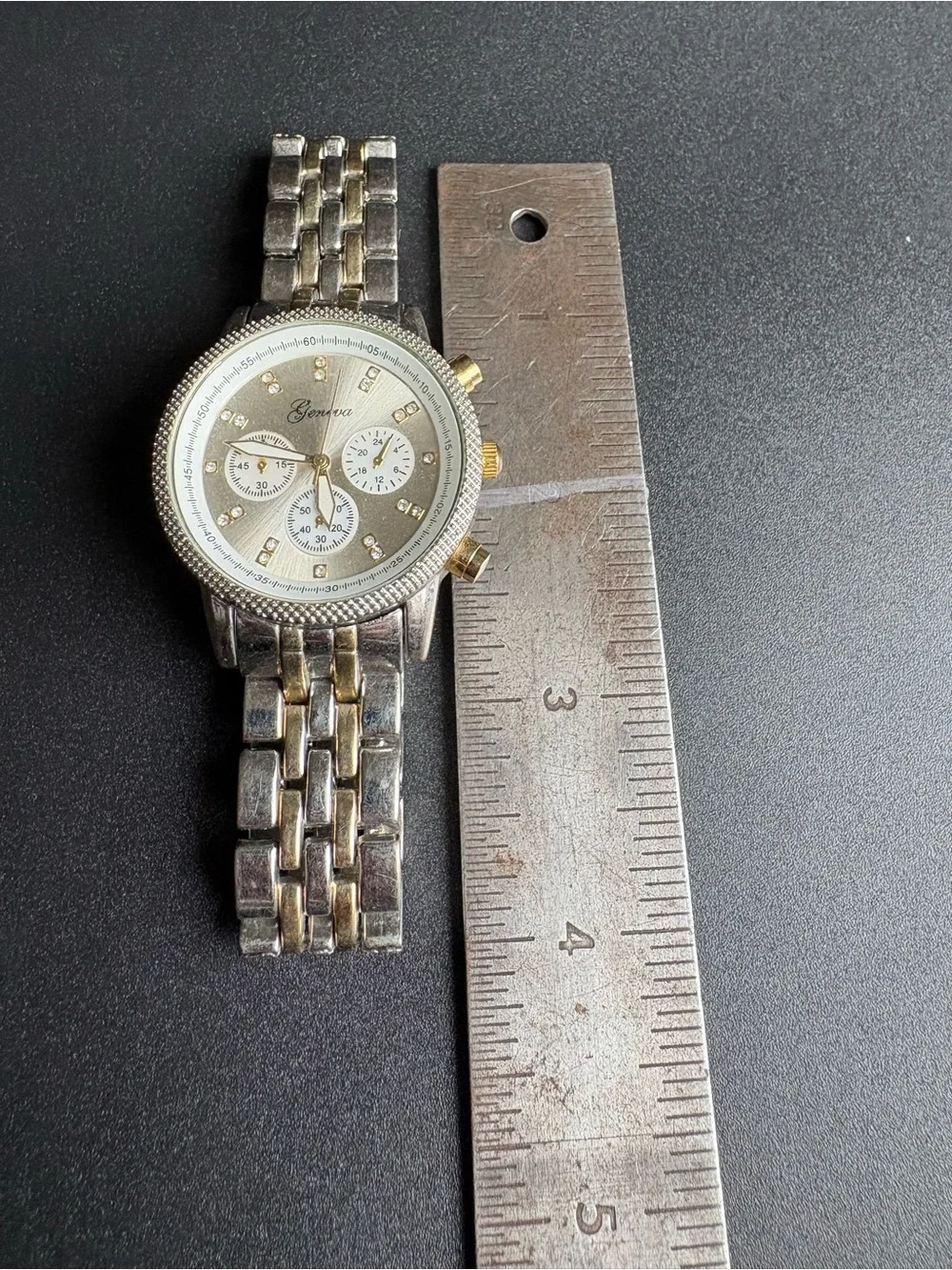 Geneva Women’s Two-Tone Silver and Gold‎ Chronograph Watch